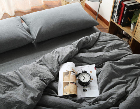 F.Y.Dreams duvet cover on weighted blanket in use demonstrating even weight distribution
