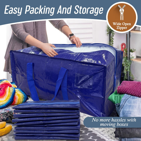 FYGRIP folded flat stackable bags for compact storage and space saving