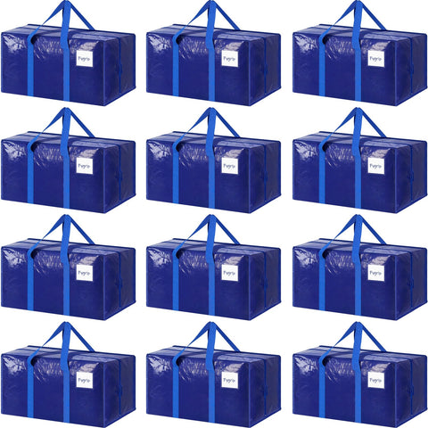 FYGRIP front view of 12-pack blue bags showing pack convenience and durability