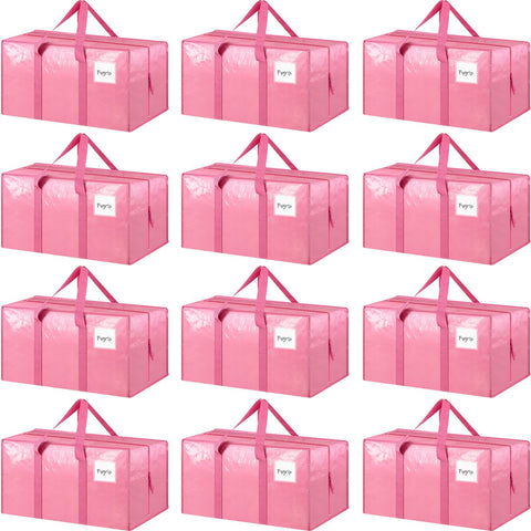 FYGRIP front view of 12 pink bags showing box-ready organization benefit