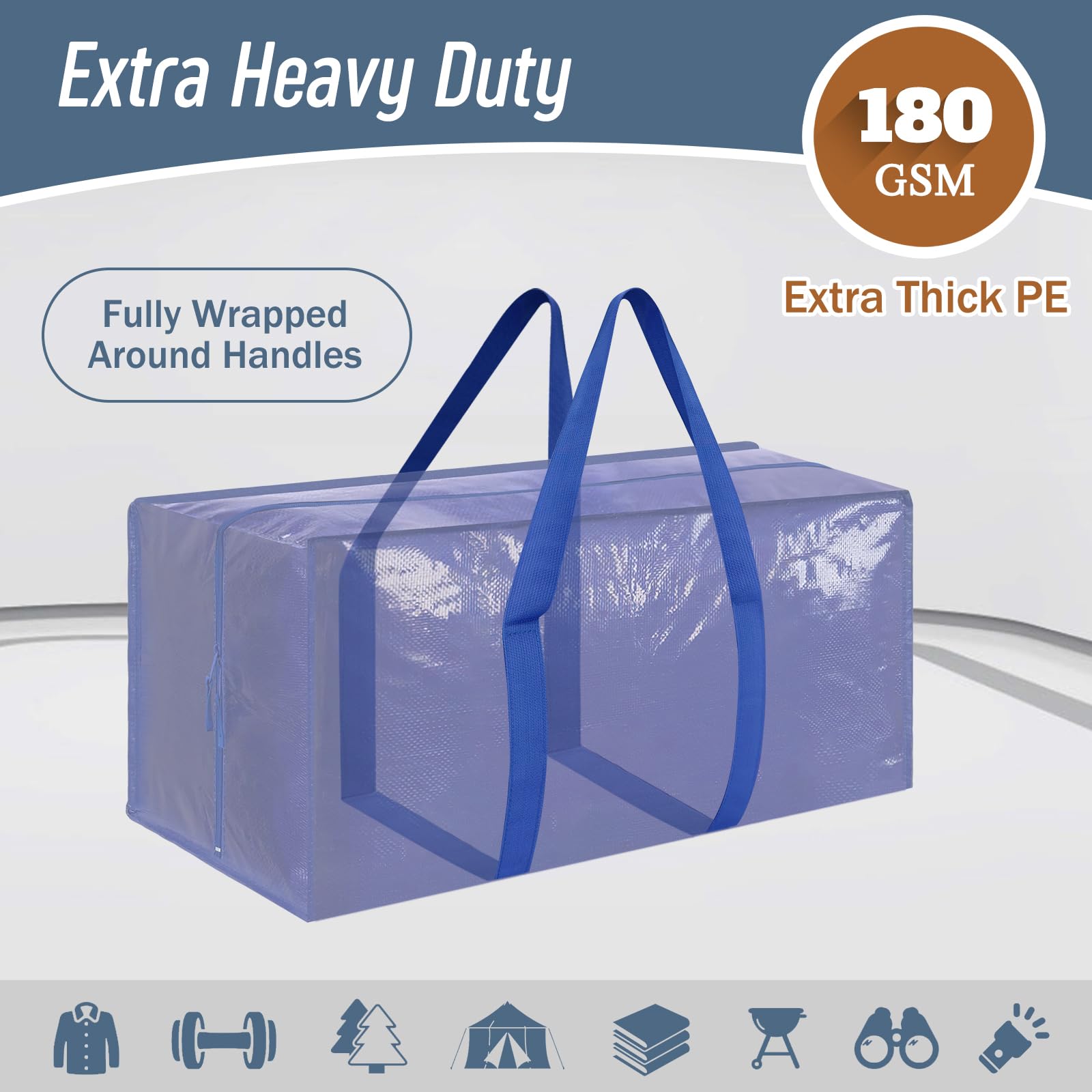 FYGRIP close-up of heavy-duty zipper and reinforced handles for secure carrying