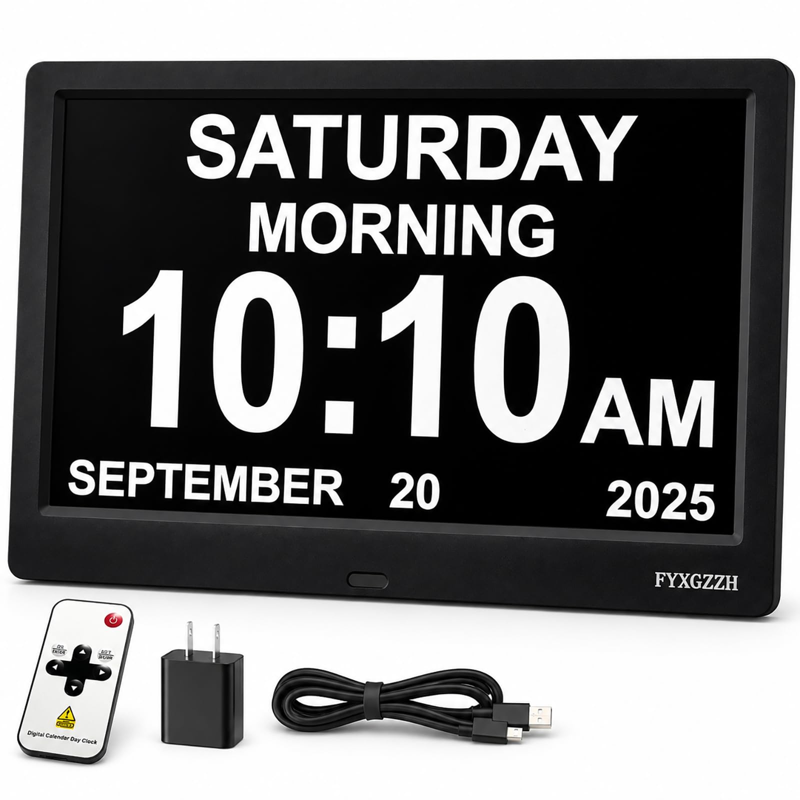 FYXGZZH front display showing large time and date, improves readability