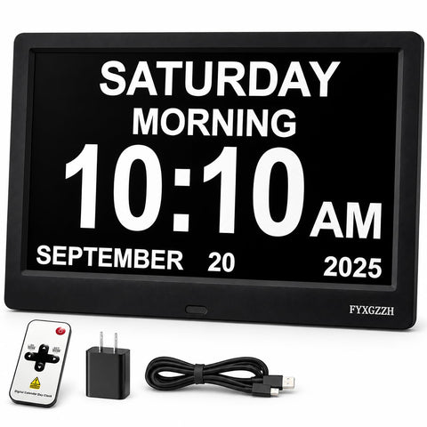 FYXGZZH front display showing large time and date, improves readability