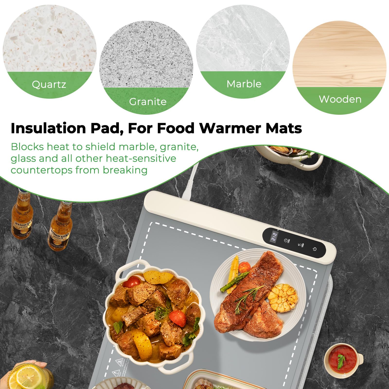 FYY mat folded compactly for storage saving space in kitchens