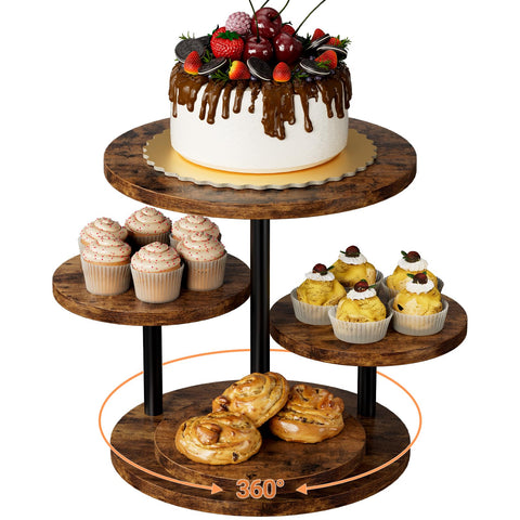 FZGhome front view of 4-tier cupcake stand showing elegant presentation benefit