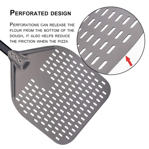 G.a HOMEFAVOR peel transferring pizza in oven, safer hands-away operation