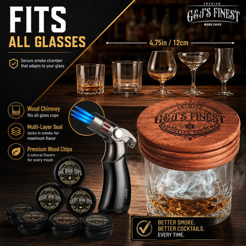 G & J's Finest scorch shield and accessories arranged to show safe tabletop smoking