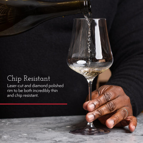 Gabriel-Glas held in hand to show 16 oz scale and practical pour size
