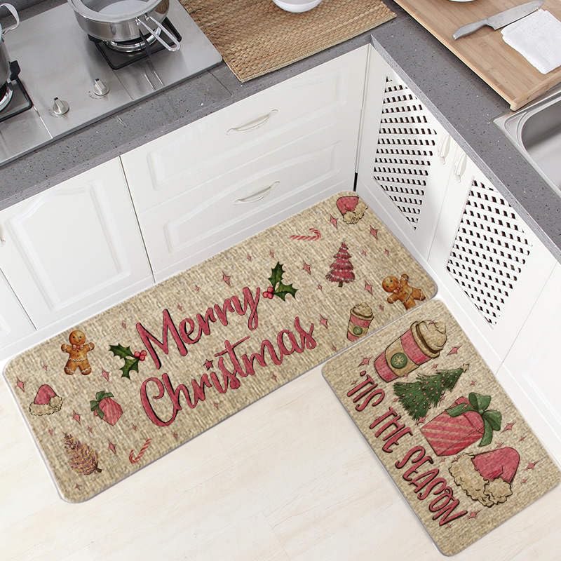 GAGEC mats placed in kitchen showing festive look and floor protection