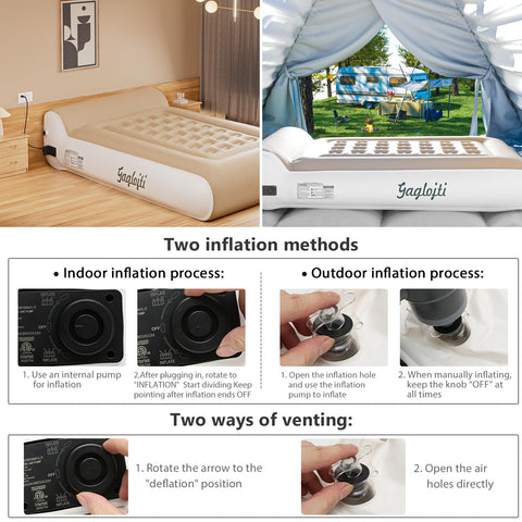 Gaglojti mattress rolled in carry bag with repair patch for travel