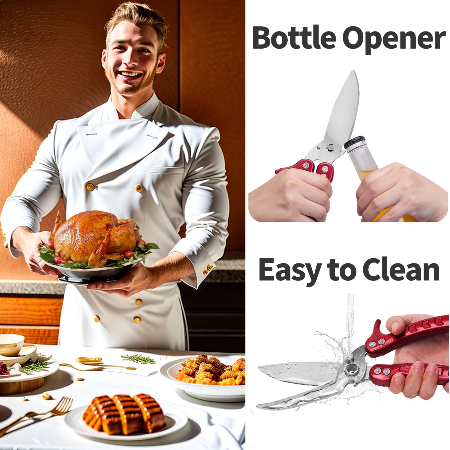 GAIFONGRE shears held in hand illustrating size and leverage for heavy-duty tasks