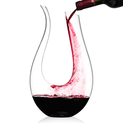 Galashield decanter front view showing elegant silhouette and clarity benefit