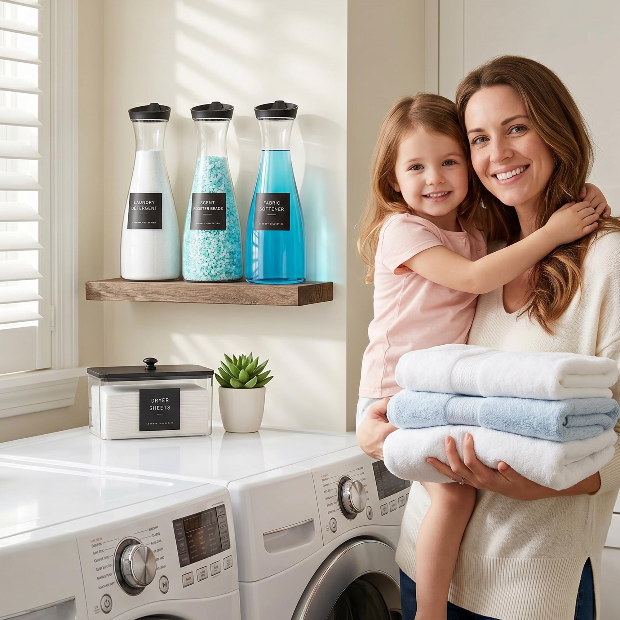 galasily dispenser held in hand to show scale and generous 54 oz capacity