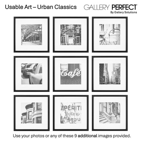 Gallery Perfect frames styled with family photos to personalize living room decor