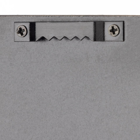Gallery Solutions black finish wood grain detail showing durable solid-wood construction benefit