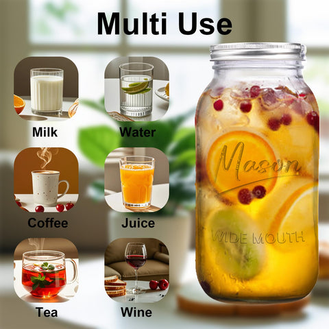 Galssmagic jars styled on kitchen countertop for attractive display and pantry organization