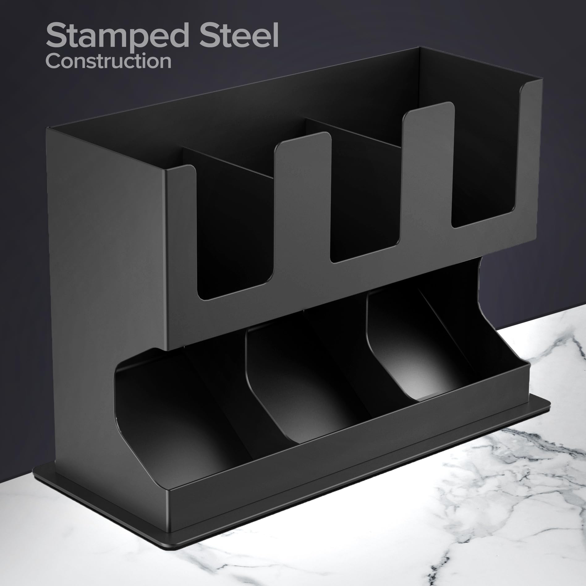 GALVANOX side profile highlighting weighted base for stable countertop placement