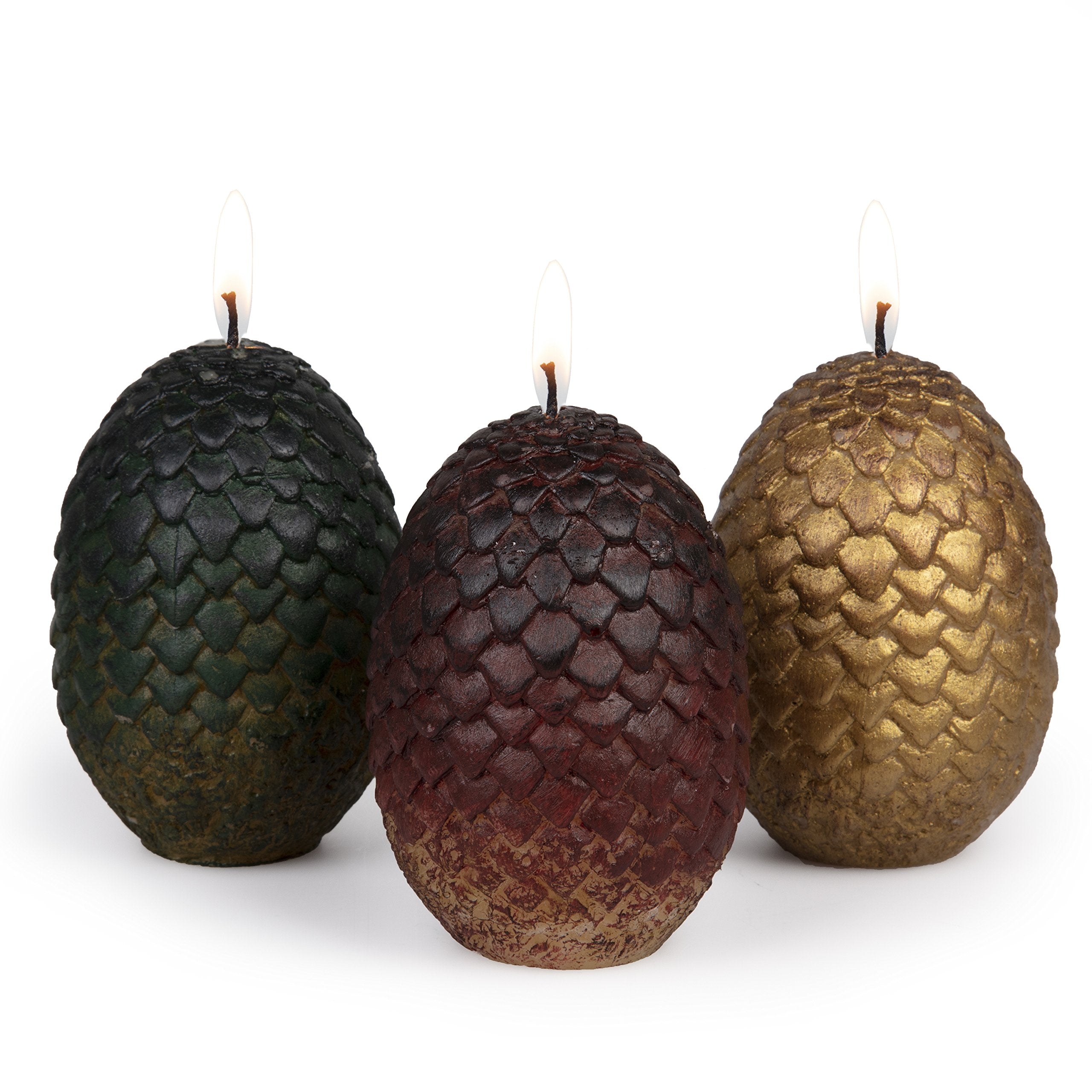 Game of Thrones front packaging showing three dragon-egg candles and ready-to-gift presentation