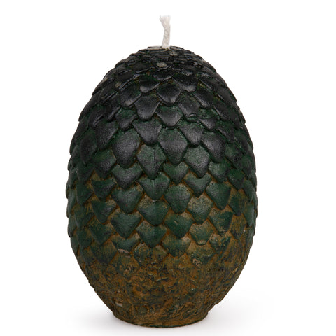 Game of Thrones single egg candle lit showing clean unscented flame for atmosphere