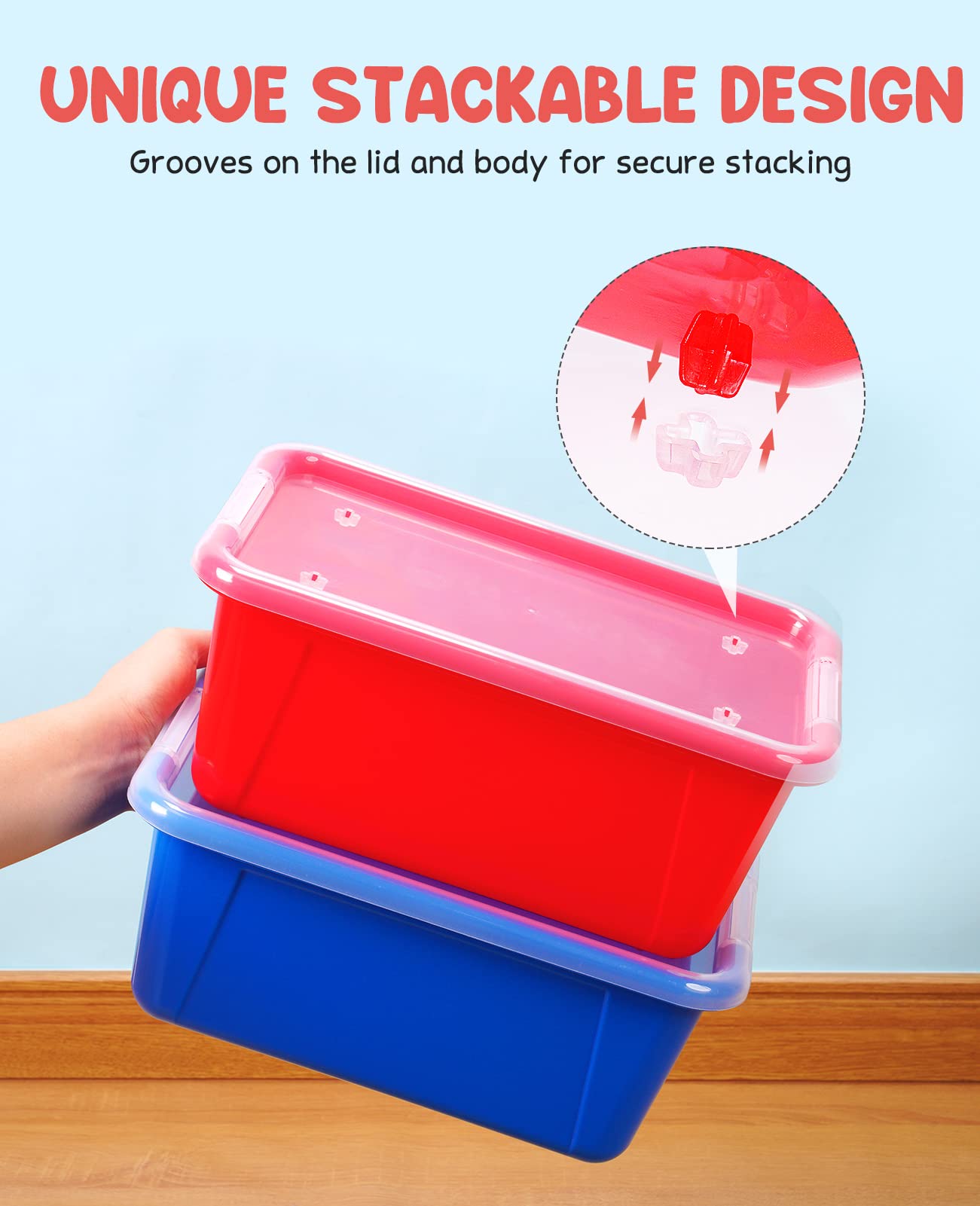 GAMENOTE stacked bins on shelf maximizing vertical space benefit