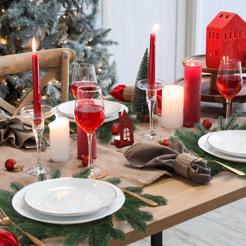 Gandeer wreath placemat hung on mantel showing versatile seasonal decoration benefits