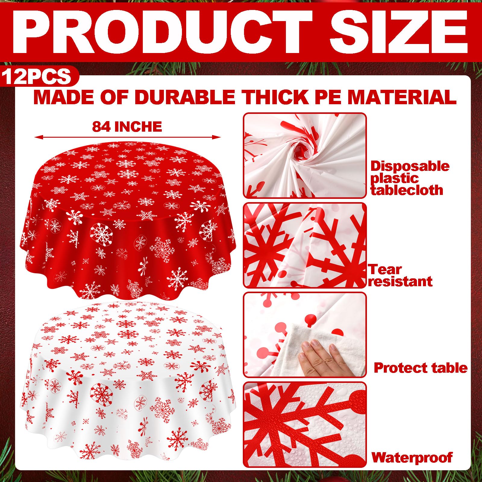 Ganeen close-up of snowflake print highlighting crisp pattern and holiday style