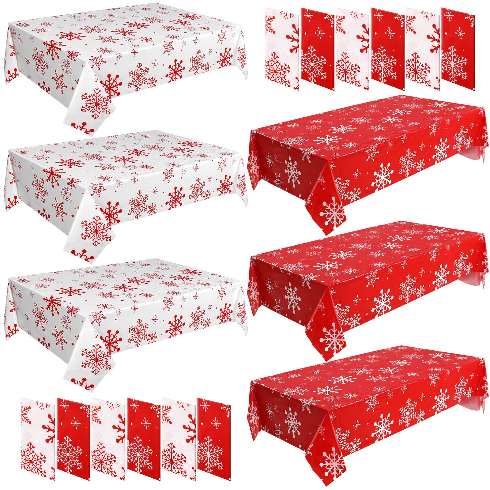 Ganeen front view showing red and white snowflake designs and festive protection