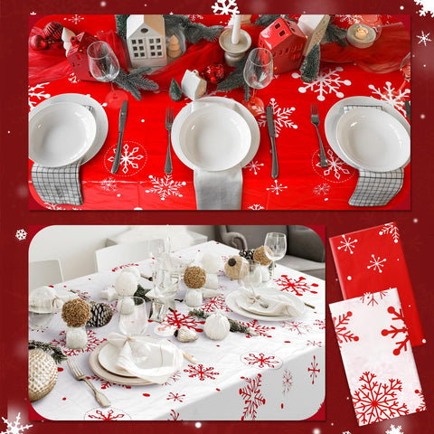 Ganeen table in use at dining room displaying festive cover and easy cleanup
