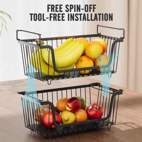 GAOKASE baskets on kitchen counter improving countertop organization