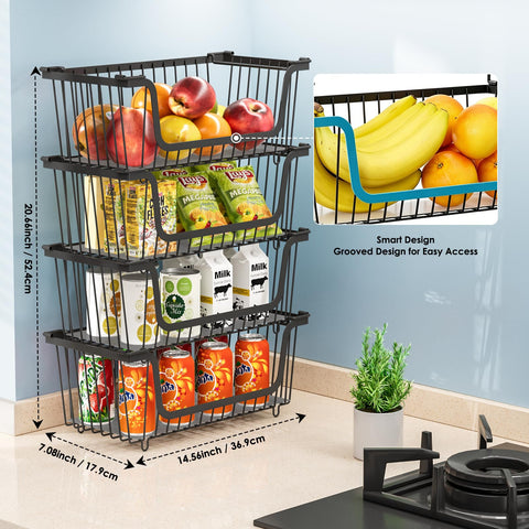 GAOKASE basket filled with fruits showing ventilation and visible storage