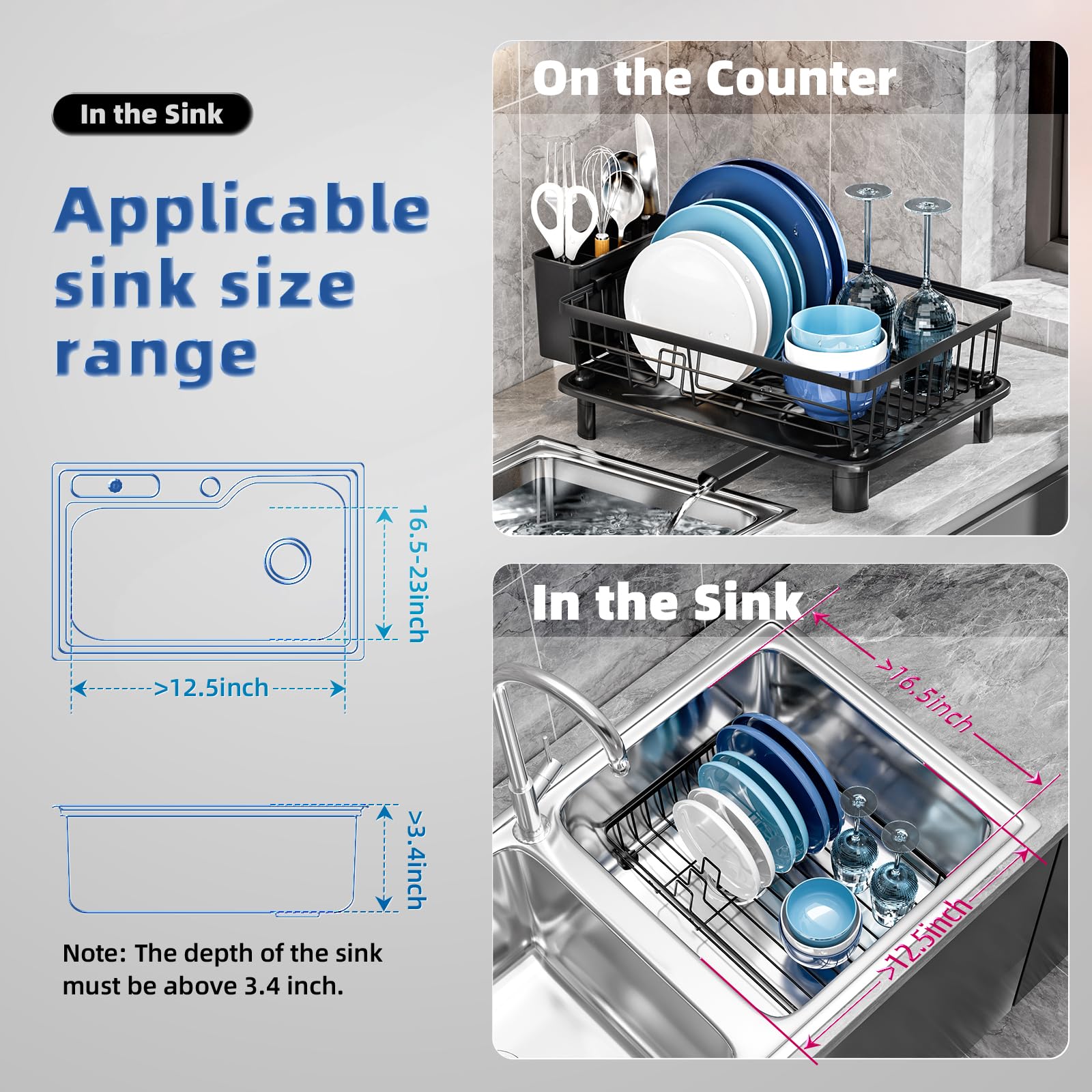 GAOKASE side profile highlighting the hourglass-shaped drain tray for efficient drainage
