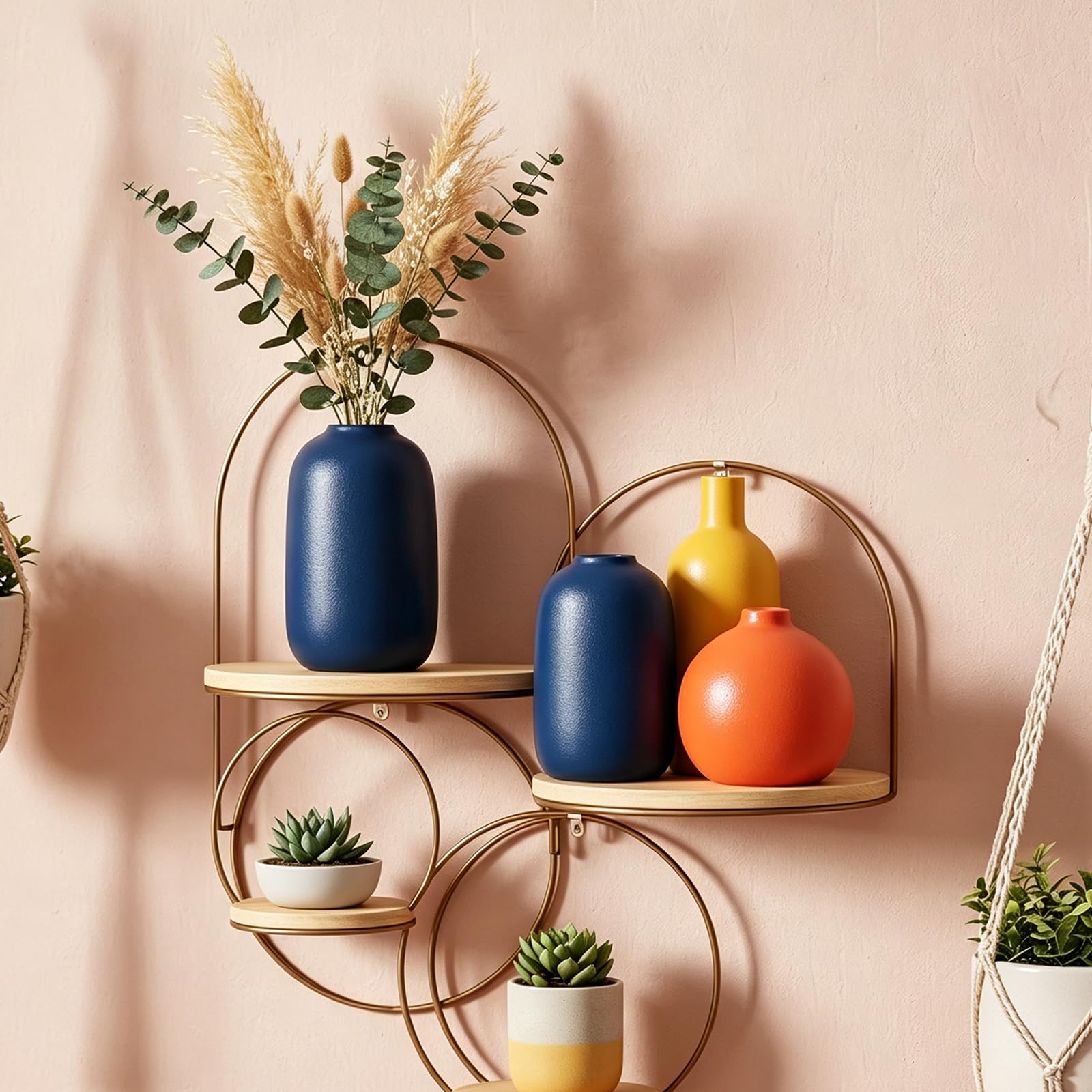 GAOSHENG grouped vases as fall centerpiece adding layered color and warmth