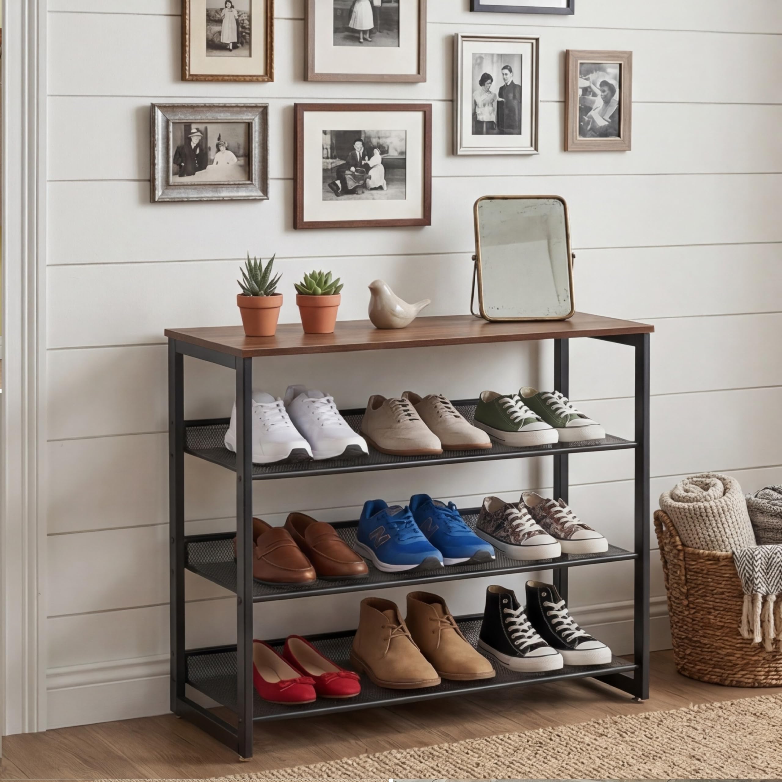 Garden 4 you placed inside a closet demonstrating organized, visible shoe storage