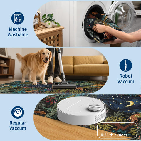 GarveeHome 5x7 rug next to furniture showing accurate size and scale