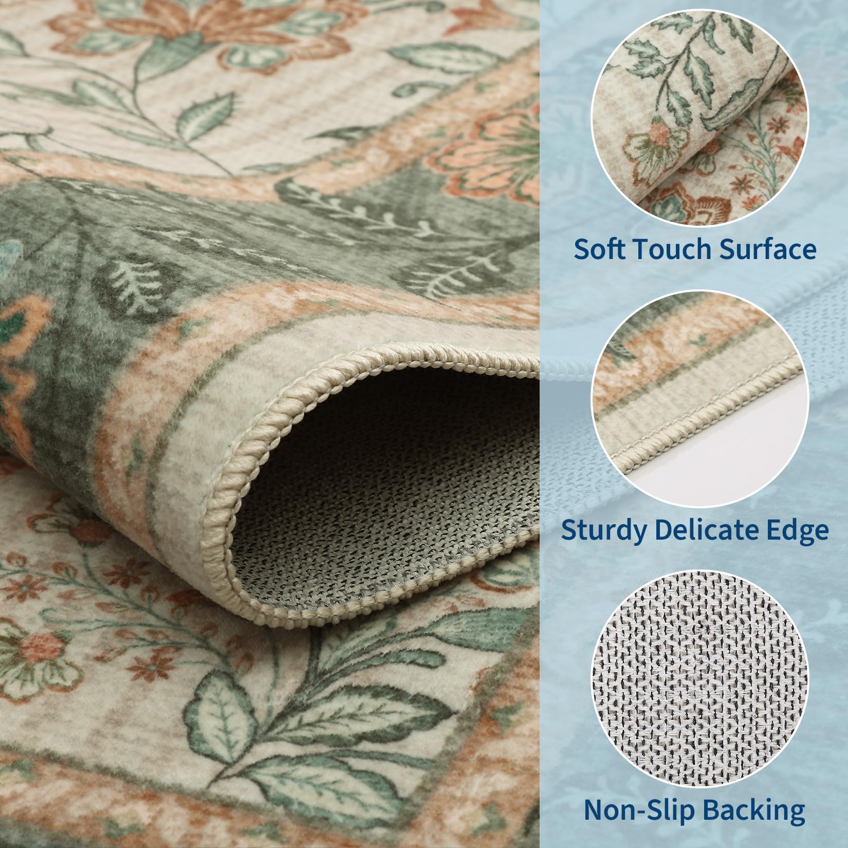 GarveeHome 5x7 rug under bed showing appropriate size and room fit