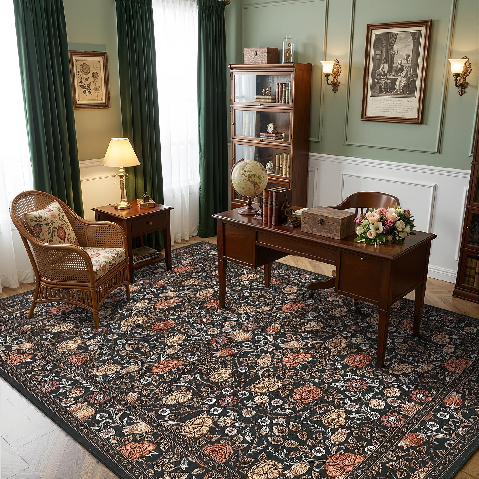 GarveeHome close-up of floral pattern highlighting vintage tulip details and visual depth