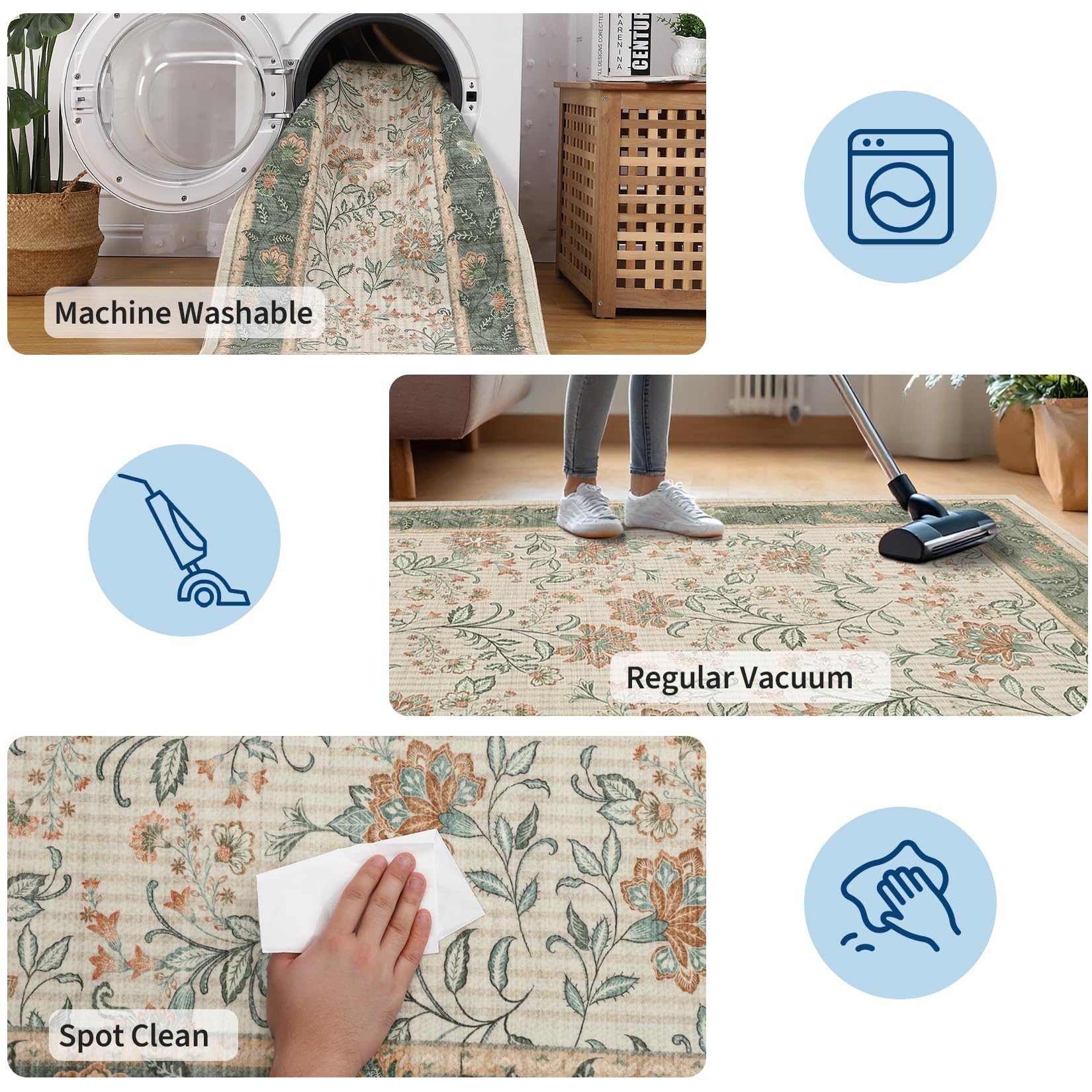 GarveeHome folded rug as shipped with temporary creases that flatten out