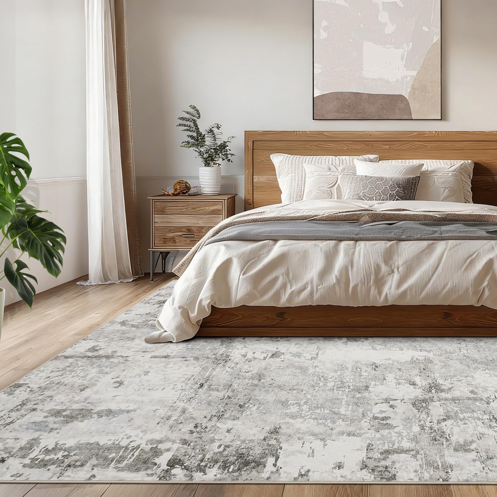 GarveeHome low-pile texture detail showing softness and easy vacuuming benefit