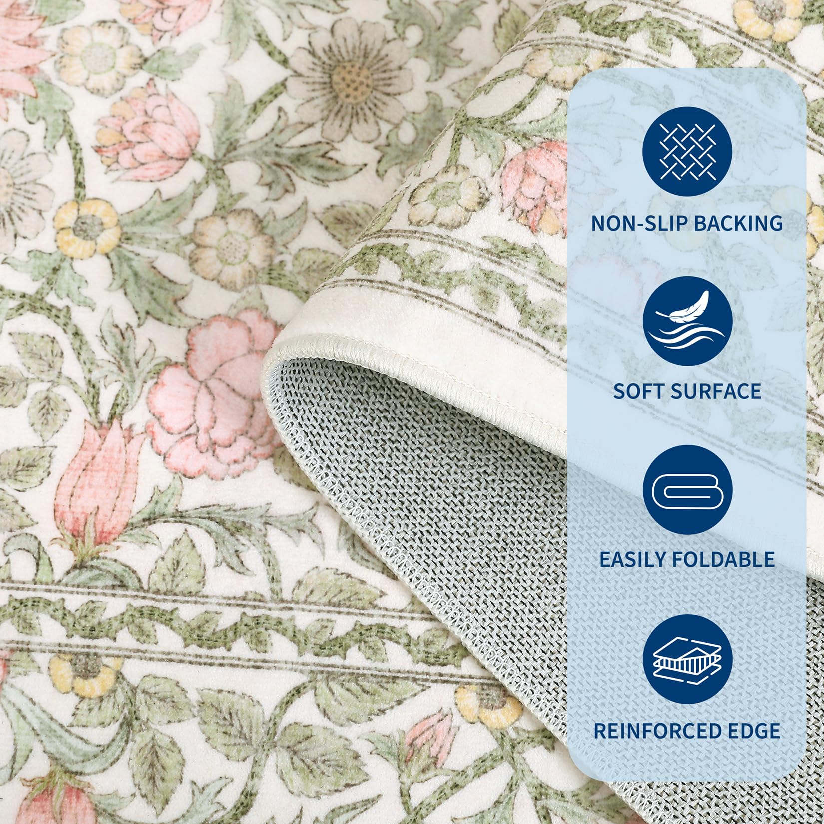 GarveeHome rug in washing machine demonstration for easy machine wash care