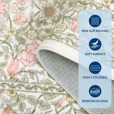 GarveeHome rug in washing machine demonstration for easy machine wash care