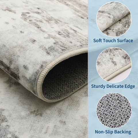GarveeHome TPR non-slip backing detail showing grip and floor safety benefit