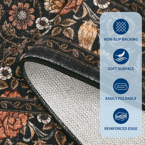 GarveeHome 5x7 rug next to furniture showing scale and proper placement benefit