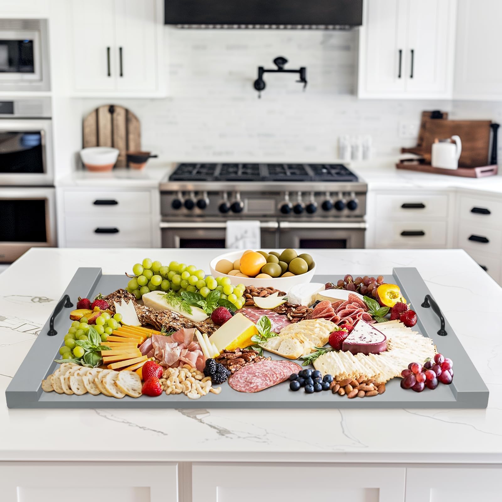 Gashell noodle board on stove illustrating size and space-saving benefit