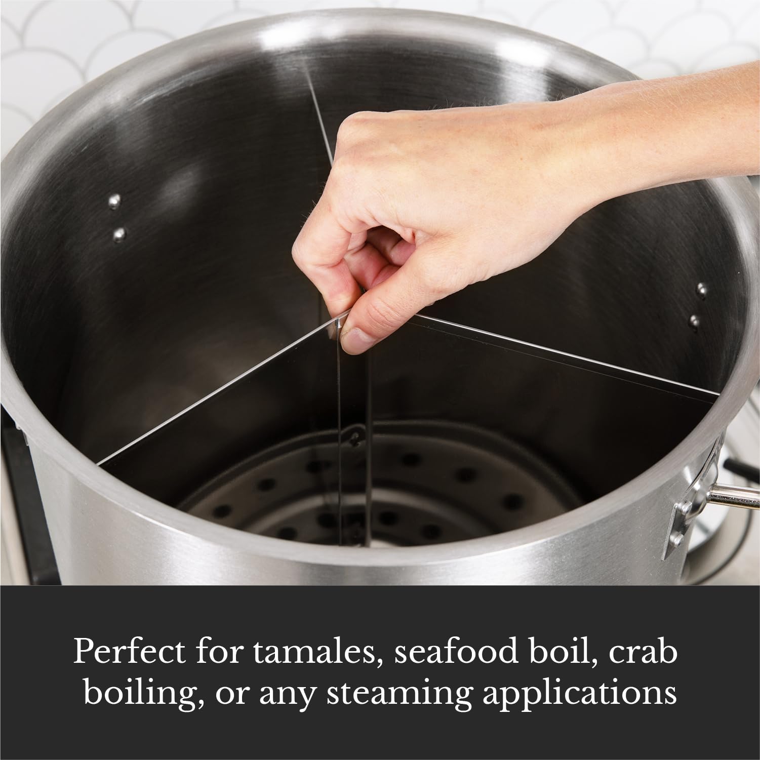 Gas One steamer sitting on induction cooktop for fast, even heating
