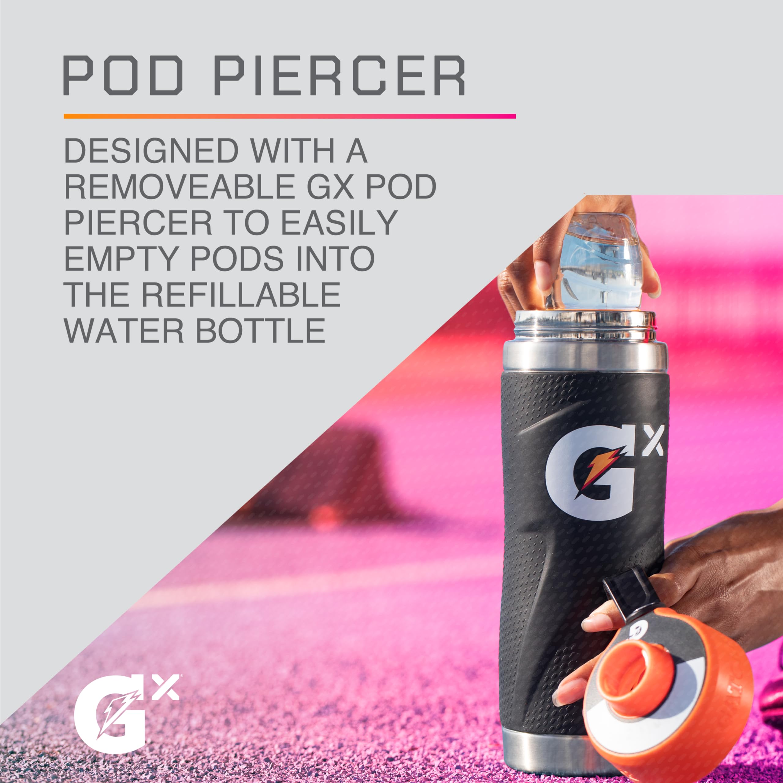 Gatorade bottle cross-section illustrating double-wall vacuum insulation and extended cold retention