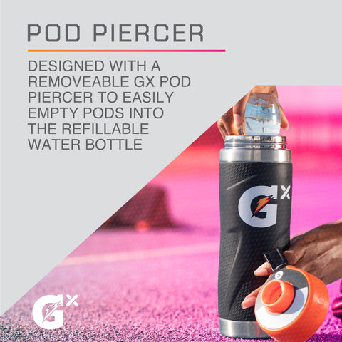 Gatorade bottle cross-section illustrating double-wall vacuum insulation and extended cold retention