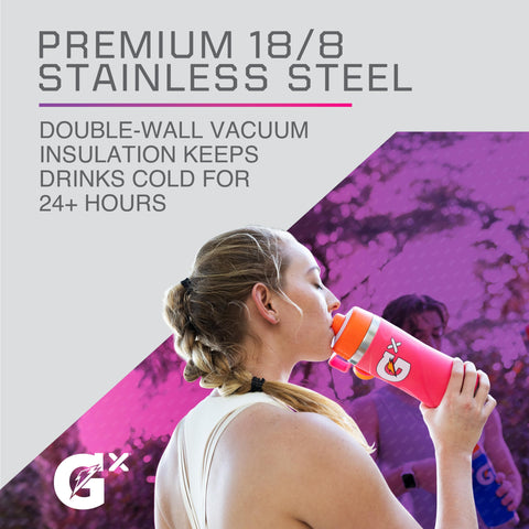 Gatorade bottle wide-mouth top view showing easy powder and tablet compatibility