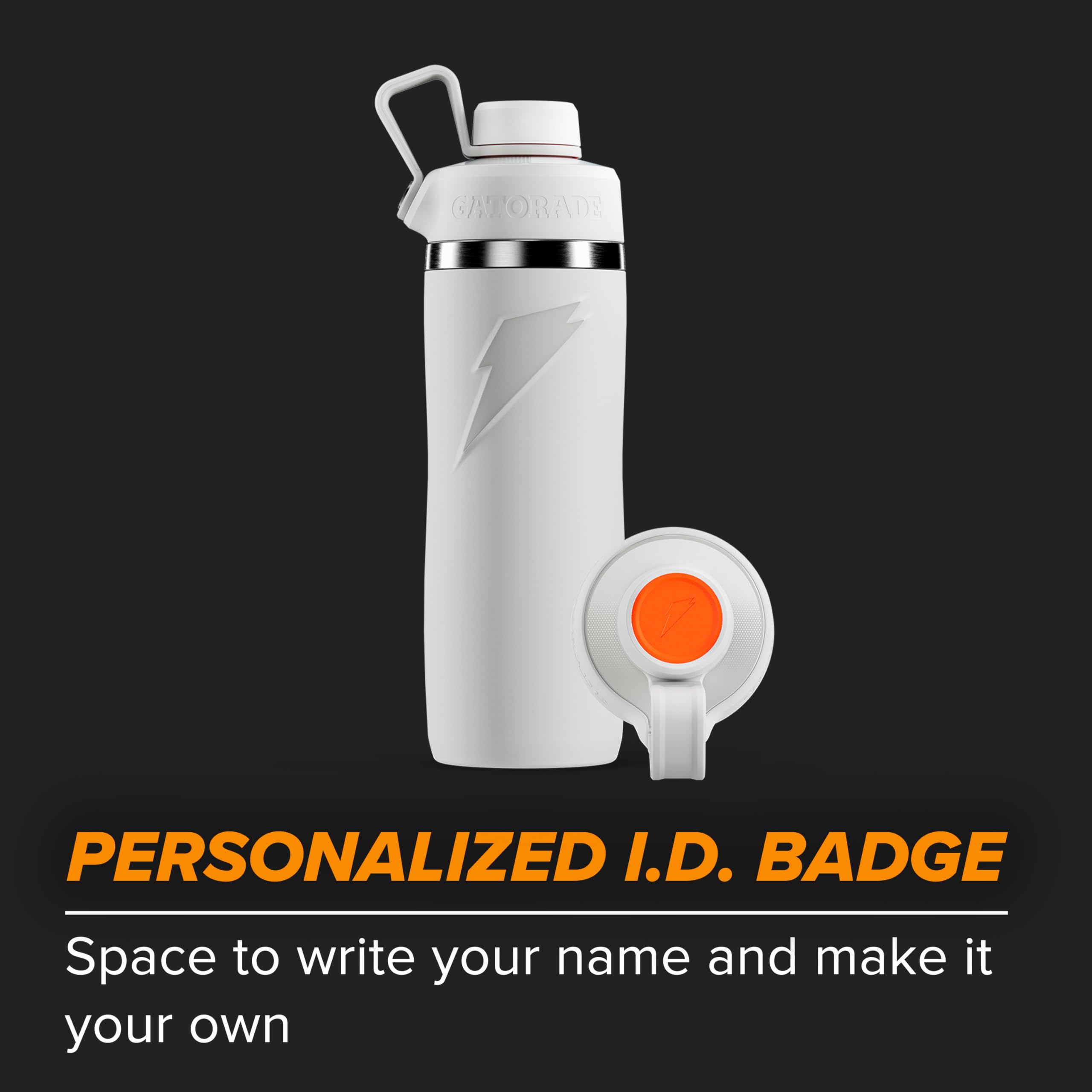 Gatorade Overtime textured TPE shell detail, dent resistance and improved grip