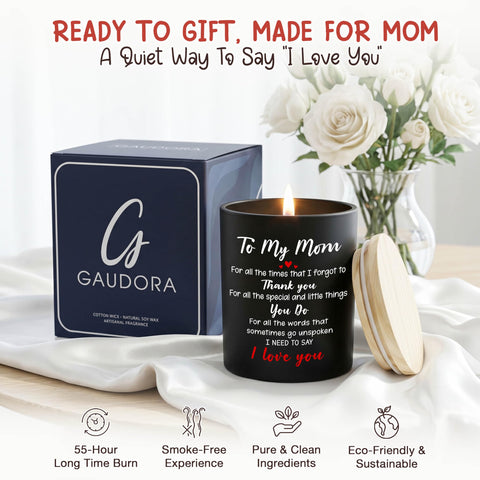 GAUDORA candle on living room mantel adding cozy home decor warmth