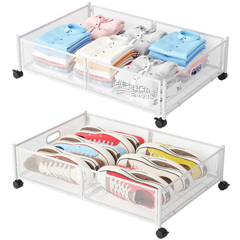 Gawerk front view of under bed storage showing clean design and quick access